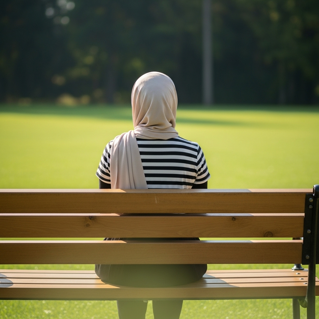 muslim girl sitting