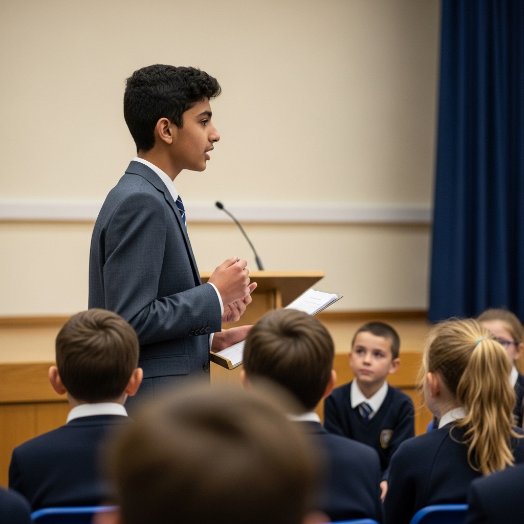 muslim student talking